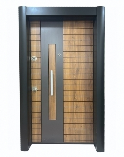 Ahşap Antrasit Desenli Çelik Kapı, Daire Kapısı 