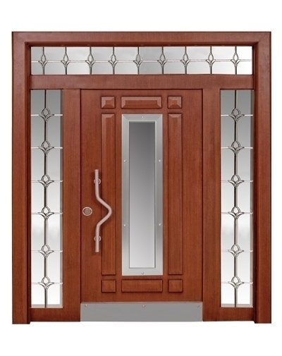 Tezdoor0167 Kızıl-Kabartma Model Bina Giriş Kapısı
