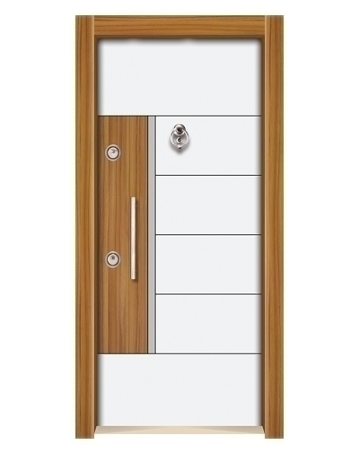 Tezdoor 3563 Ahşap Kaplama Düz Model Çelik Kapı