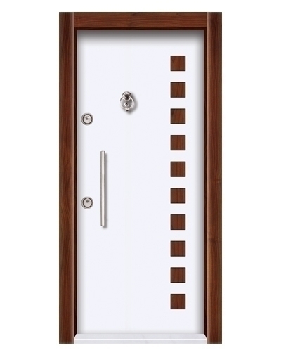 Tezdoor 3572 Ahşap Kaplama Düz Model Çelik Kapı
