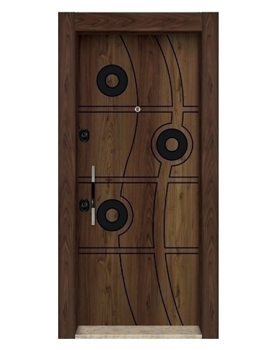 Tezdoor 3576 Ahşap Kaplama Düz Model Çelik Kapı