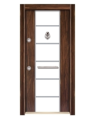 Tezdoor 3579 Ahşap Kaplama Düz Model Çelik Kapı