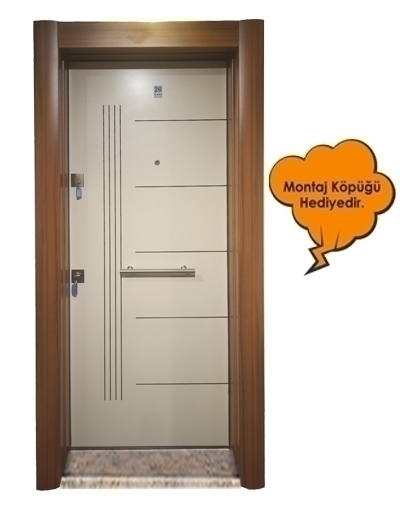 Tezdoor 3651 Ahşap Kaplama Düz Model Çelik Kapı