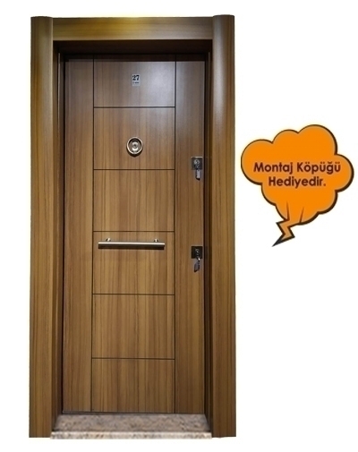 Tezdoor 3654 Ahşap Kaplama Düz Model Çelik Kapı