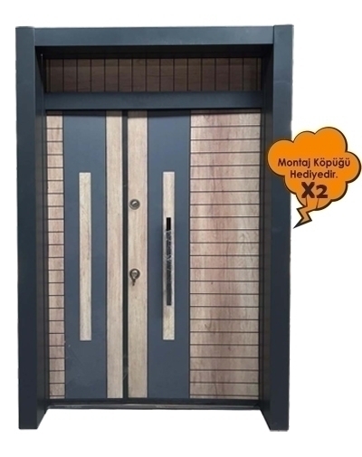 Tezdoor 0170 Siyah Düz Model Bina Giriş Kapısı