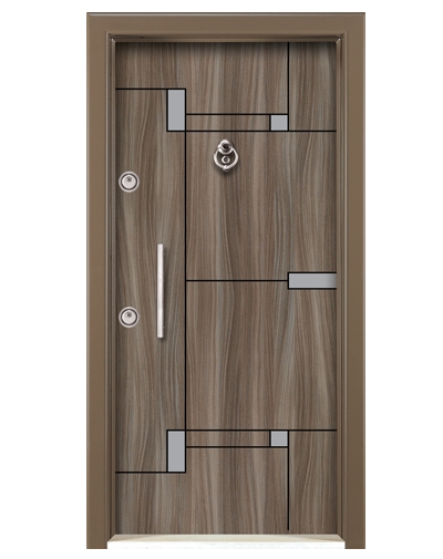 Tezdoor1665 Statik Kasalı Düz Model Çelik Kapı 