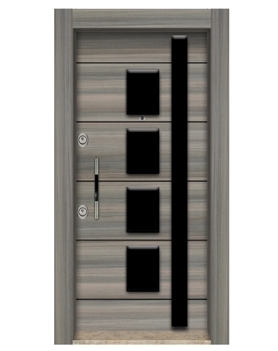Tezdoor2455 Eskitme Kasalı Kabartma Model Çelik Kapı