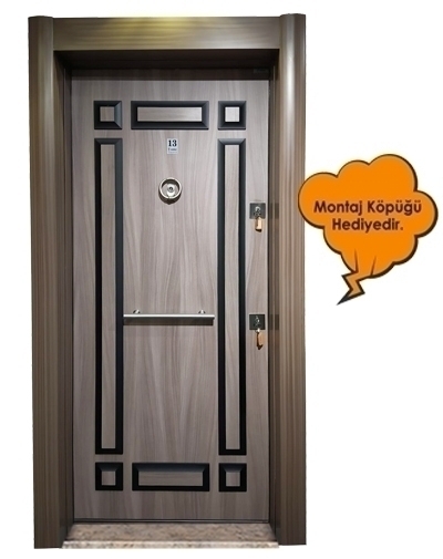 Tezdoor2467 Eskitme Kasalı Kabartma Tanganika Model Çelik Kapı