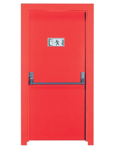 Tezdoor, TEZ4002-60 Dk Kırmızı Tek Kanatlı Yangın Çıkış Kapısı
