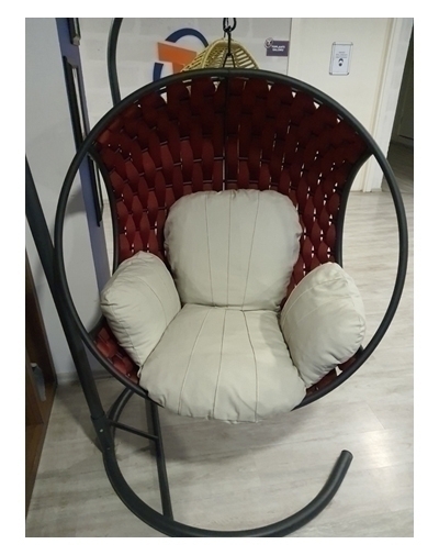 Tek Kişilik Bordo Renk Salıncak, Ev Salıncağı 